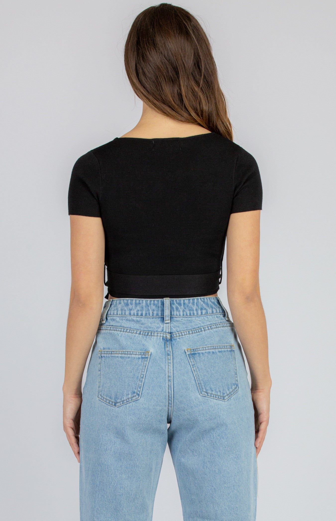 Style State Cross Front Knit Crop SKN424