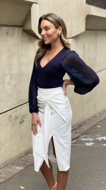 Spicy Sugar Pleat Slv Top