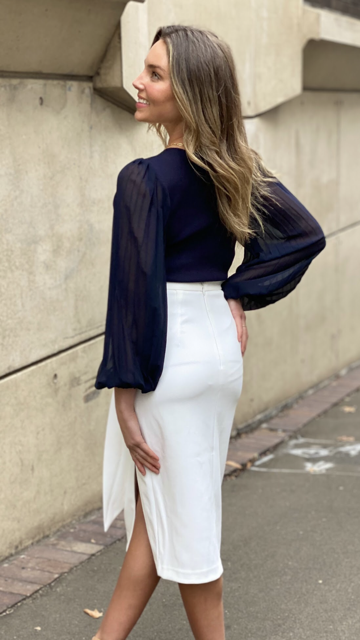 Spicy Sugar Pleat Slv Top